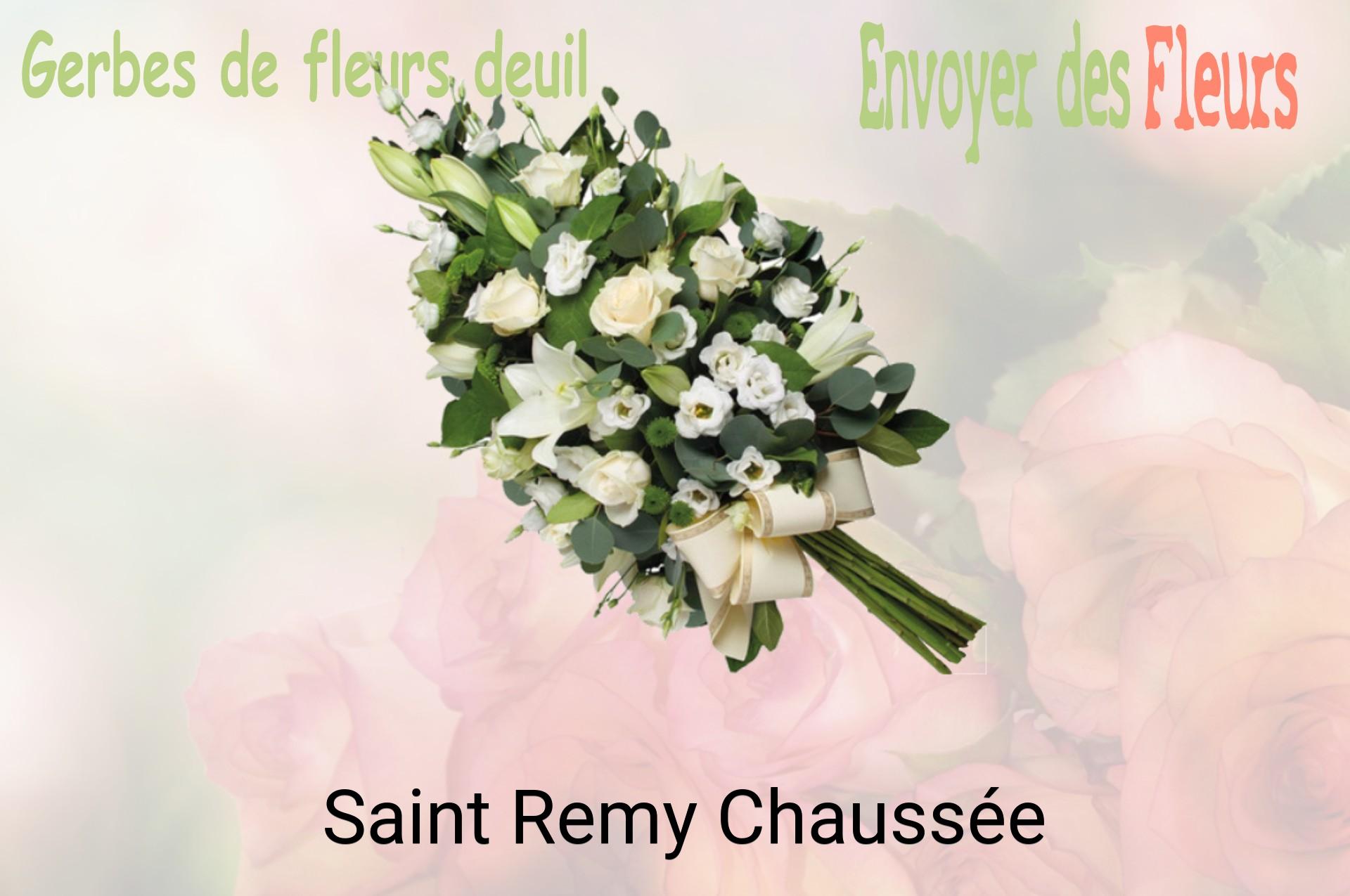 Gerbe de fleurs de deuil livrée à Saint-Remy-Chaussée